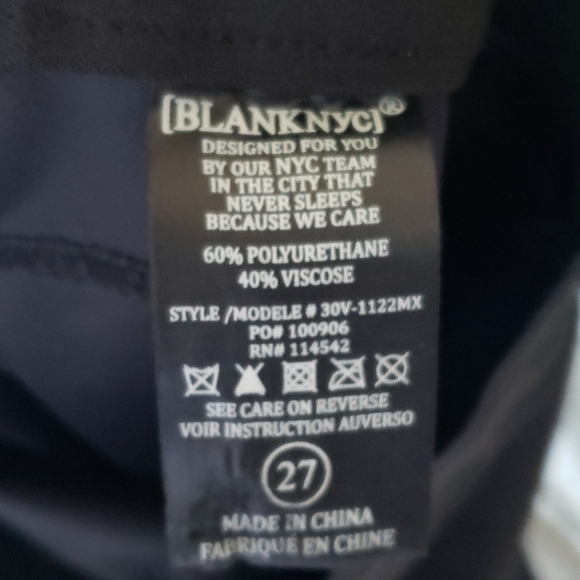 Blank NYC Vegan Pull On Leggings Black Sz27 - Picture 10 of 11